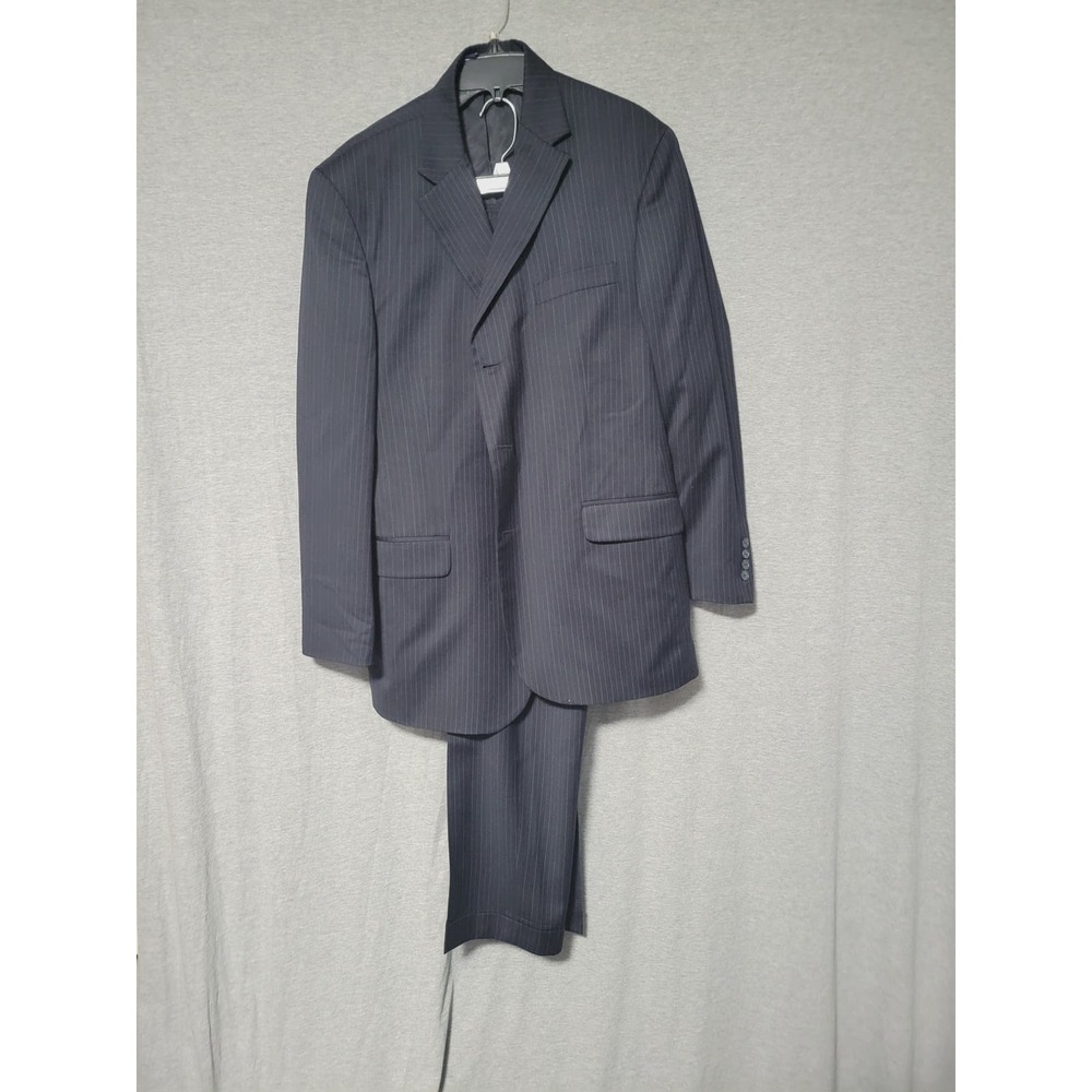 Stafford Pinstripe Suit Jacket 43R Pants 38x30 Prom Homecoming Graduation Event